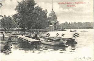 1913 Budapest XIV. Városliget, csónakok
