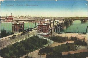 1916 Budapest, Margit híd, villamos. Photo-Iris No. 48. (EK)