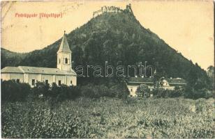 Vágváralja, Povazské Podhradie (Vágbeszterce, Povazská Bystrica); Podrágyvár, templom, kastély. Vágvölgy / castle, church in Váh Valley / Povazie. W.L. Bp. (EB)