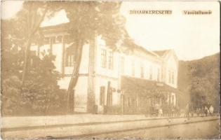 1926 Biharkeresztes, vasútállomás. photo