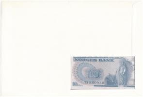 Norvégia 1977. 10K felbélyegzett borítékban, bélyegzéssel T:I 
Norway 1977. 10 Kroner in envelope w...