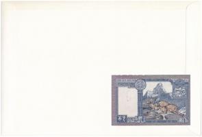 Nepál 1974. 1R felbélyegzett borítékban, bélyegzéssel T:I 
Nepal 1974. 1 Rupees in envelope with st...