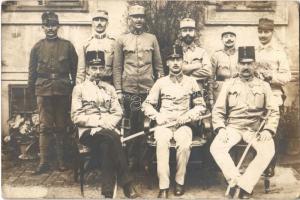 1917 Nagyszombat, Tyrnau, Trnava; katonatisztek karddal / WWI K.u.K. (Austro-Hungarian) military officers with swords. photo