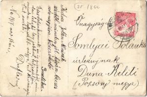 1917 Nagyszombat, Tyrnau, Trnava; katonatisztek karddal / WWI K.u.K. (Austro-Hungarian) military off...