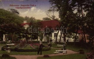 1914 Debrecen, Nagyerdei Park a vízgyógyintézettel (r)