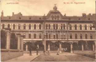 1911 Kaposvár, M. kir. állami főgimnázium. Szabó Lipót kiadása (EK)