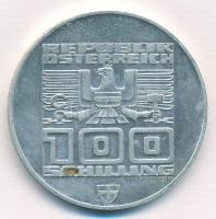 Ausztria 1976. 100Sch Ag "Innsbruck - XII. téli olimpia / Lesikló sánc" T:1-
Austria 1976...