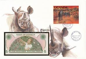 Uganda 1982. 5Sh felbélyegzett borítékban, bélyegzéssel T:I 
Uganda 1982. 5 Schilling in envelope w...