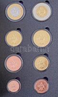 Svájc 2005. 1c-2E (8xklf) próbaveret forgalmi sor, kissé kopott díszkiadásban T:1,1-  Switzerland 2005. 1 Cent - 2 Euro (8xdiff) trial strike coin set in somewhat worn original cardboard case C:UNC,AU