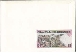 Zambia 1980-1988. 1K felbélyegzett borítékban, bélyegzéssel T:I 
Zambia 1980-1988. 1 Kwacha in enve...