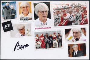 Bernie Ecclestone (1930-) brit üzletember aláírása az őt ábrázoló fotón