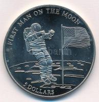 Libéria 2000. 5D Cu-Ni Első ember a Holdon T:1 Liberia 2000. 5 Dollars Cu-Ni First Man on the Moon C:UNC Krause KM#589