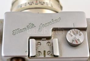 MOM Mometta Junior (606730)  24x32 mm fényképezőgép MOM Ymmar 1:3,5/50 mm objektívvel, eredeti bőr t...