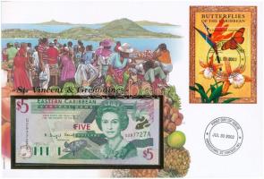 Kelet-Karibi Államok/Saint Vincent és a Grenadine-szigetek 2000. 5$ felbélyegzett borítékban, bélyegzéssel T:I  Eastern Caribbean States/St. Vincent & The Grenadines 2000. 5 Dollars in envelope with stamp and cancellation C:UNC