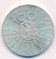 Ausztria 1976. 100Sch Ag "Johann Nestroy" T:2 
Austria 1976. 100 Schilling Ag "Johan...