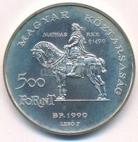 1990. 500Ft Ag "Mátyás király / Beatrix" T:BU 
Adamo EM113