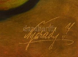 Nyárády Gulyás Jenő (1920-1970): Gyümölcscsendélet. Olaj, vászon, jelzett, keretben, 58×70 cm