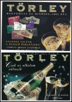 A Törley pezsgő 2 db reklámlapja