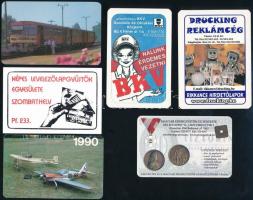 1987-2011 54 db kártyanaptár (Totó-Lottó, Honvédelmi Szövetség, stb.)