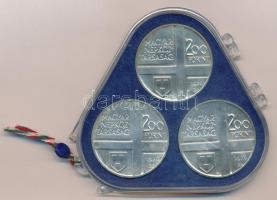 1976. 200Ft Ag (3xklf) "Magyar festők I. / Derkovits, Szinyei, Munkácsy" sor, eredeti, plo...