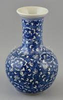 Jelzett kínai váza, matricás, apró kopásnyomokkal, m: 17,5 cm