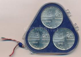 1977. 200Ft Ag (3xklf) "Magyar festők II. / Csontváry, Mányoki, Rippl-Rónai" eredeti, plom...