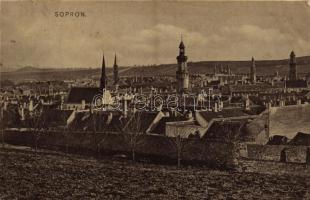 Sopron, látkép, templomok. Kiadja Piri Dániel 566. sz. (r)
