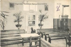 1916 Gyergyószentmiklós, Gheorgheni;  Fogarassy Tanintézet, óvoda, belső / school interior, kindergarten