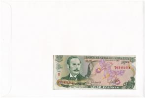 Costa Rica 1990. 5C felbélyegzett borítékban, bélyegzéssel T:I 
Costa Rica 1990. 5 Colones in envel...