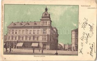 1900 Arad, Neuman palota, Barth Lajos üzlete. lengyel L. kiadása / palace, shop (EK)
