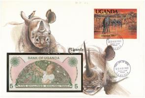 Uganda 1982. 5Sh felbélyegzett borítékban, bélyegzéssel T:I  Uganda 1982. 5 Schilling in envelope with stamp and cancellation C:UNC