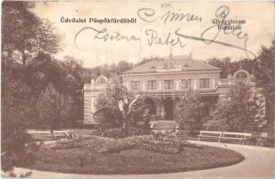1906 Püspökfürdő, Szentlászlófürdő, Baile 1 Mai; Gyógyterem. Helyfi László kiadása / Kursalon / spa (fl)
