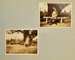 cca 1910 44 db fényképet tartalmazó album. Tájak, emberek 4x6 cm