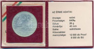 1984. 500Ft Ag "Nyári Olimpiai Játékok - Los Angeles" eredeti tokban, tanúsítvánnyal T:BU ...