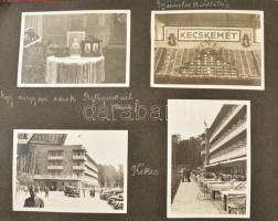 cca 1935 Kb 100 képet tartalmazó album magyar és külföldi városképek: Enying, Kékestető, Esztergom, ...