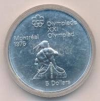 Kanada 1974. 5$ Ag Montreali olimpia - Kenuzás T:BU Canada 1974. 5 Dollars Ag Montreal Olympic Games - Canoeing C:BU  Krause KM#92