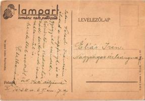 1934 Lampart zománc nem pattogzik /Hungarian enamel advertisement card (fa)