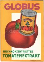 Globus Hochkonzentrierter Tomatenextrakt. Manfred Weiss, Budapest / Hungarian tomato can advertisement (EK)