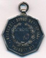 DN "Ép ész csak edzett testben él / Szabadkai Sport-Egylet 1894 - Verseny Díj" jelzett Ag ...