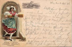 1896 Pilsenetz Brewery Litho