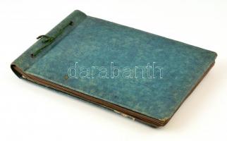 cca 1920 kb 40 db feliratozott családi képet tartalmazó fotóalbum