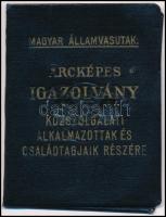 1950 Bp., Magyar Államvasutak által ítélőtáblai bíró számára kiadott fényképes igazolvány