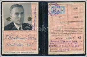 1950 Bp., Magyar Államvasutak által ítélőtáblai bíró számára kiadott fényképes igazolvány