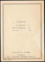 1970 Az Országos Trófea Bírálóbizottság által kiállított szarvasagancs bírálati lap