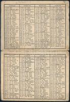 1944 Béke motívumos kártyanaptár. Összehajtható 12x9 cm Kis beszakadással