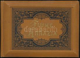 cca 1890 Fiume és Abbázia 36 db liografált képet tartalmazó egészvászon kötésű album. / cca 1890 Abbazia & Fiume album with 36 litho images in full linen binding 18x13 cm