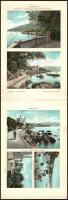 cca 1890 Fiume és Abbázia 36 db liografált képet tartalmazó egészvászon kötésű album. / cca 1890 Abb...