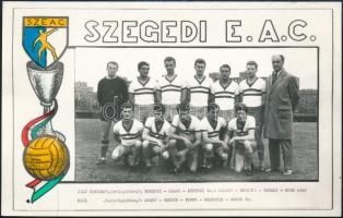 cca 1960  Szegedi E.A.C. futballcsapatának fényképe, 9×14 cm