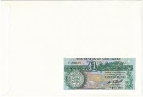 Guernsey 1980-1987. 1Ł felbélyegzett borítékban, bélyegzéssel T:I 	
Guernsey 1980-1987. 1 Pound in ...