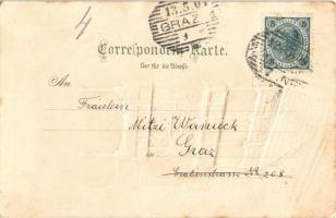 1904 Innsbruck, Goldenes Dachl / Golden Roof. Künstler-Heliocolorkarte No. 2990. von Ottmar Zieher. ...